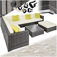 TECTAKE - Canapé de jardin MARBELLA modulable 7 places, variante 2 gris - vignette