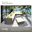 TECTAKE - Canapé de jardin MARBELLA modulable 7 places, variante 2 gris - vignette