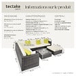 TECTAKE - Canapé de jardin MARBELLA modulable 7 places, variante 2 gris - vignette