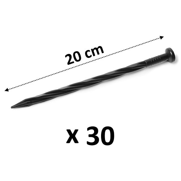 GT MARKET - Bordure de jardin flexible noire - 4 cm x 10 mètres avec 30 piquets d'ancrage - large