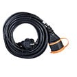 ZENITECH - Rallonge étanche 2P H05VV-F 2x1,5mm² 10m avec clip de fixation - orange - Zenitech - vignette