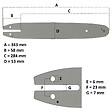GT GARDEN - Guide 12 pouces (30 cm) avec chaîne 44 maillons pour multifonction 4 en 1 et outil sur perche - vignette