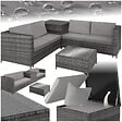 TECTAKE - Canapé de jardin Siena 4 places avec coffre de rangement gris/gris clair - vignette