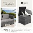 TECTAKE - Canapé de jardin Siena 4 places avec coffre de rangement gris/gris clair - vignette