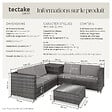 TECTAKE - Canapé de jardin Siena 4 places avec coffre de rangement gris/gris clair - vignette