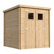TIMBELA - Abri de jardin en bois - H200 x l204 x L204 cm / 3.53 m2 AVEC SOL TRAITÉ - M309+M309G - vignette
