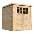 TIMBELA - Abri de jardin en bois H200 x l204 x L204 cm / 3.53 m2 AVEC SOL TRAITÉ - M309F+M309G - vignette