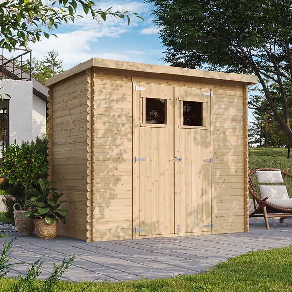 TIMBELA - TIMBELA M310 - Abri de jardin en bois - H200 x l239 x L142 cm / 2.63 m2 - large