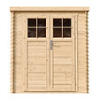 TIMBELA - Abri de jardin en bois - porte verrouillable de haute qualité - H200 x l204 x L204 cm / 3,53 m2 - M309F - vignette