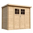 TIMBELA - Abri de jardin en bois - H200 x l239 x L142 cm / 2.63 m2 - porte verrouillable de haute qualité - M310F - vignette