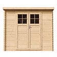 TIMBELA - Abri de jardin en bois - H200 x l239 x L142 cm / 2.63 m2 - porte verrouillable de haute qualité - M310F - vignette