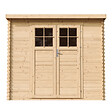 TIMBELA - Abri de jardin en bois - H200 x l239 x L142 cm / 2.63 m2 AVEC SOL TRAITÉ - M310F+M310G - vignette