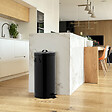 KITCHEN MOVE - Poubelle à pédale inox BROOKLYN noir 30L - vignette