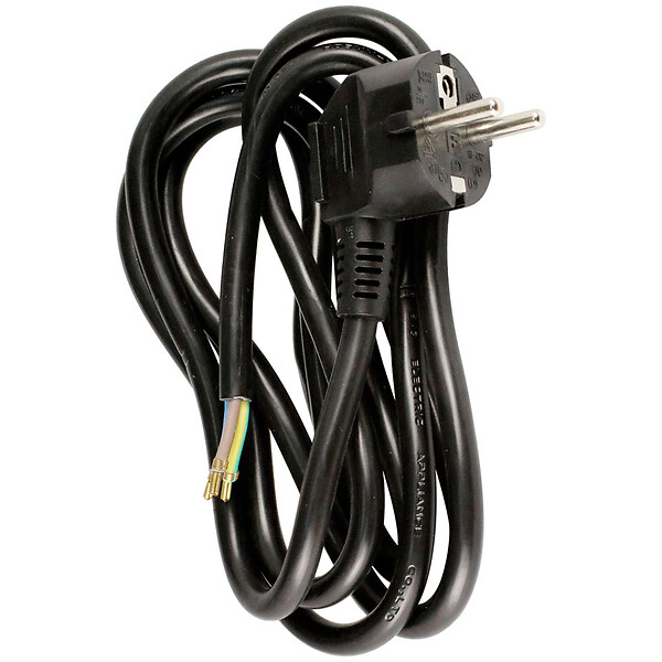 ZENITECH - Lot de 6 cordons d'alimentation avec prise 16A 3G1,5mm² 2m - Noir - Zenitech - large