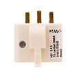 Lot De 5 Fiches TV – 2 Mâles, 2 Femelles, 1 Té – Diamètre 9,52 Mm, Couleur Blanc - 13