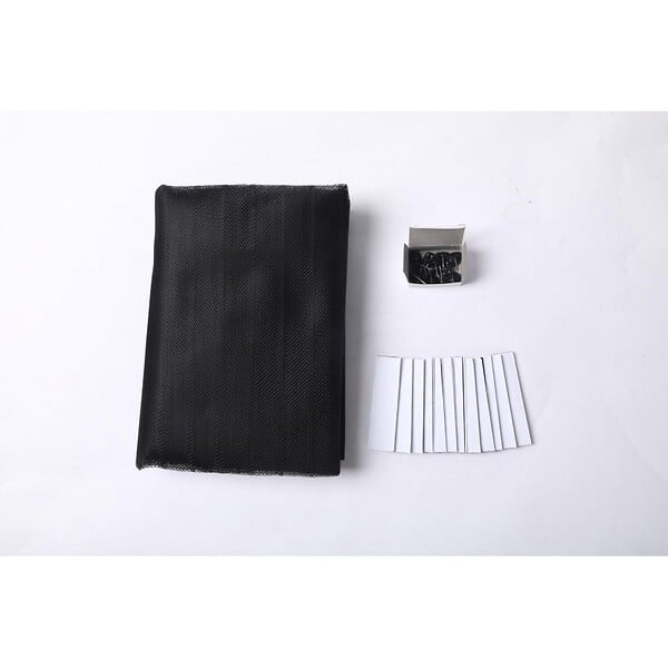VOLET-MOUSTIQUAIRE - Lot de 2 moustiquaires magnétiques H220 cm x L 100 cm noir - large