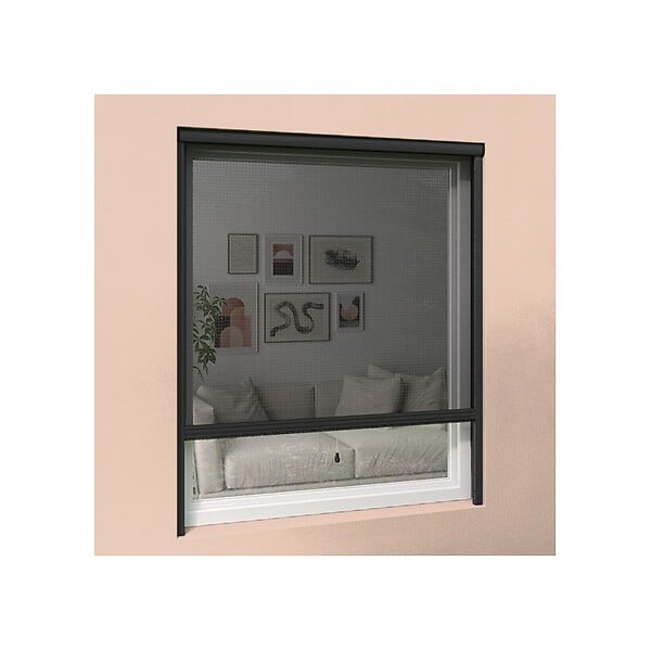 VOLET-MOUSTIQUAIRE - Moustiquaire enroulable verticale grise H145 cm x L130 cm - large