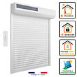 VOLET-MOUSTIQUAIRE - Volet roulant solaire alu H 150 cm x L 150 cm blanc - vignette
