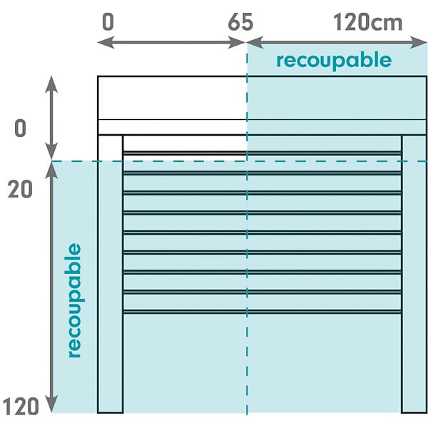 VOLET-MOUSTIQUAIRE - VOLET ROULANT ALU, MOTEUR FILAIRE, H 120 x L120 cm POUR FENETRE - large