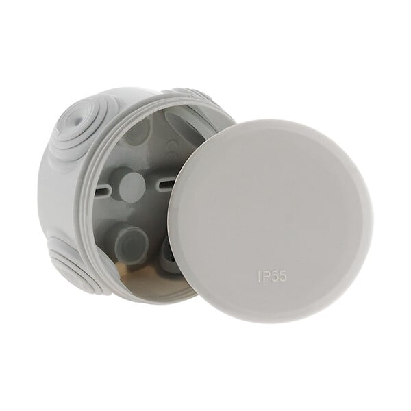 ZENITECH - Lot de 10 boîtes de dérivation IP55 Ø70x35mm - Gris - Zenitech - large