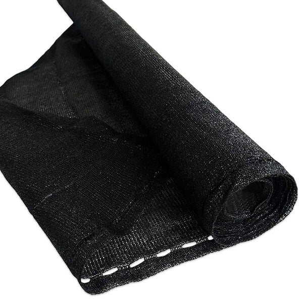 TECPLAST - Bâche brise vue 1,5x10 m Noire Polyéthylène renforcée Occultant Jardin - large