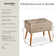 TECTAKE - Banc avec coffre de rangement aspect lin RANYA sable - vignette