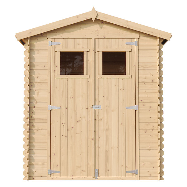 TIMBELA - TIMBELA M367+M367G Abri de jardin en bois I196xL136xH218 cm/ 1.98 m2 AVEC SOL TRAITÉ - large