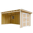 TIMBELA - Abri de Jardin Qualité Premium 11,47 m² - H231x248x530 cm - Sans plancher e  paroi latérale - Timbela M940B-HARVEST HONEY - vignette