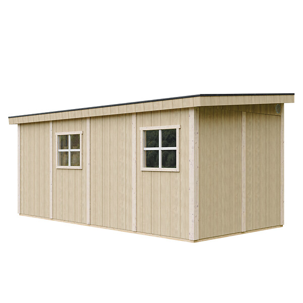 TIMBELA - Abri de Jardin Qualité Premium 11,47 m² - H231x248x530 cm - Sans plancher e  paroi latérale - Timbela M940B - large