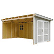 TIMBELA - Abri de Jardin Qualité Premium 11,47 m² - H231x248x530 cm - Sans plancher e  paroi latérale - Timbela M940B-TUNDRA GREY - vignette
