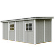 TIMBELA - Abri de Jardin Qualité Premium 11,47 m² - H231x248x530 cm - Sans plancher e  paroi latérale - Timbela M940B-TUNDRA GREY - vignette