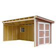 TIMBELA - Abri de Jardin Qualité Premium 11,47 m² - H231x248x530 cm - Sans plancher e  paroi latérale - Timbela M940B-REDWOOD RED - vignette