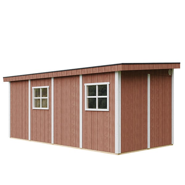 TIMBELA - Abri de Jardin Qualité Premium 11,47 m² - H231x248x530 cm - Sans plancher e  paroi latérale - Timbela M940B-REDWOOD RED - large