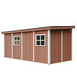 TIMBELA - Abri de Jardin Qualité Premium 11,47 m² - H231x248x530 cm - Sans plancher e  paroi latérale - Timbela M940B-REDWOOD RED - vignette