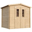 TIMBELA - Abri de jardin en bois AVEC SOL TRAITÉ - Stockage extérieur I236xL226xH218 cm/ 4.33 m2 -  TIMBELA M369C+M369G - vignette