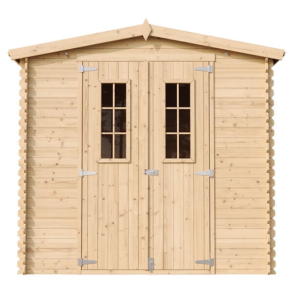 TIMBELA - Abri de jardin en bois AVEC SOL TRAITÉ - Stockage extérieur I236xL226xH218 cm/ 4.33 m2 -  TIMBELA M369C+M369G - large