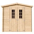TIMBELA - Abri de jardin en bois AVEC SOL TRAITÉ - Stockage extérieur I236xL226xH218 cm/ 4.33 m2 -  TIMBELA M369C+M369G - vignette