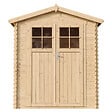 TIMBELA - Abri de jardin en bois AVEC SOL TRAITÉ - Stockage extérieur I196xL136xH218 cm/ 1.98 m2 - TIMBELA M367F+M367G - vignette