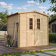 TIMBELA - Abri de jardin en bois - Stockage extérieur I236xL226xH218 cm/ 4.33 m2 - M369C - vignette