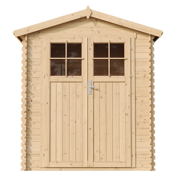TIMBELA - Abri de jardin en bois - Stockage extérieur I196xL136xH218 cm/ 1.98 m2 - M367F - large