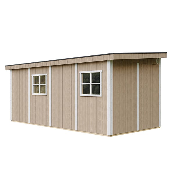 TIMBELA - Abri de Jardin Qualité Premium 11,47 m² - H231x248x530 cm - Sans plancher e  paroi latérale - Timbela M940B-TERRA BROWN - large