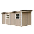 TIMBELA - Abri de Jardin Qualité Premium 11,47 m² - H231x248x530 cm - Sans plancher e  paroi latérale - Timbela M940B-TERRA BROWN - vignette