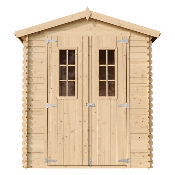 TIMBELA - Abri de jardin en bois - Stockage extérieur I196xL136xH218 cm/ 1.98 m2 - M367C - large