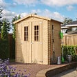 TIMBELA - Abri de jardin en bois - Stockage extérieur I196xL136xH218 cm/ 1.98 m2 - M367C - vignette