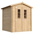 TIMBELA - Abri de jardin en bois - Stockage extérieur I186xL196xH218 cm/ 2,82 m2  - M320C - vignette