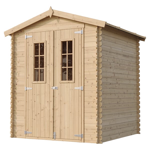 TIMBELA - Abri de jardin en bois - Stockage extérieur I186xL196xH218 cm/ 2,82 m2  - M320C - large