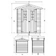 TIMBELA - Abri de jardin en bois - Stockage extérieur I186xL196xH218 cm/ 2,82 m2  - M320C - vignette