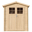 TIMBELA - Abri de jardin en bois AVEC SOL TRAITÉ - Stockage extérieur I186xL196xH218 cm/ 2,82 m2  - TIMBELA M320F+M320G - vignette