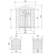 TIMBELA - Abri de jardin en bois AVEC SOL TRAITÉ - Stockage extérieur I186xL196xH218 cm/ 2,82 m2  - TIMBELA M320F+M320G - vignette