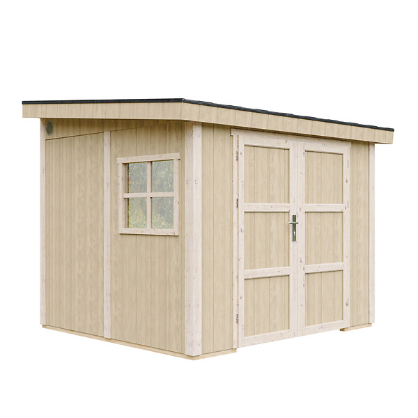 TIMBELA - Abri de Jardin Qualité Premium 5,9 m² - H231x248x294 cm - Sans plancher e  paroi latérale - Timbela M938B - large